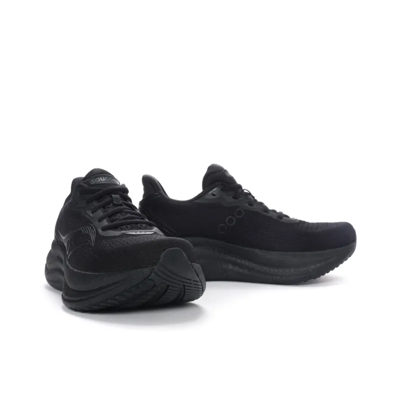 Saucony Anti Slip Wear Resistant Low Top Running Shoes Women's Black-3