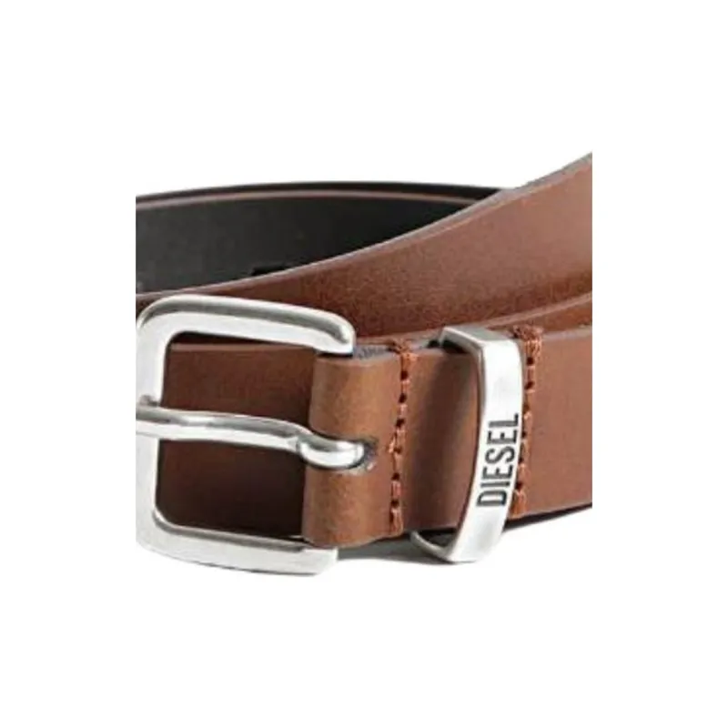 DIESEL Genuine Leather Belts Women's Umber Width 2.5cm-1