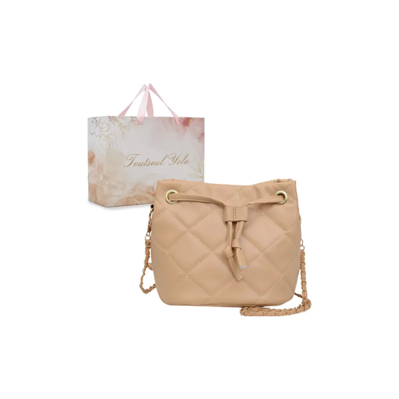 TOUTSEUL YOLO PU Crossbody Bag, Shoulder Bag Women's White/Khaki/Black/Rose Red-21