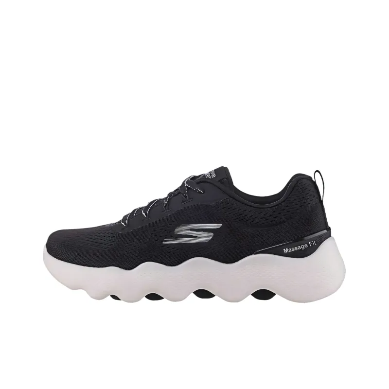 Skechers Go Walk Massage Fit Abrasion Resistant Low Top Casual Shoes Women's Black-0