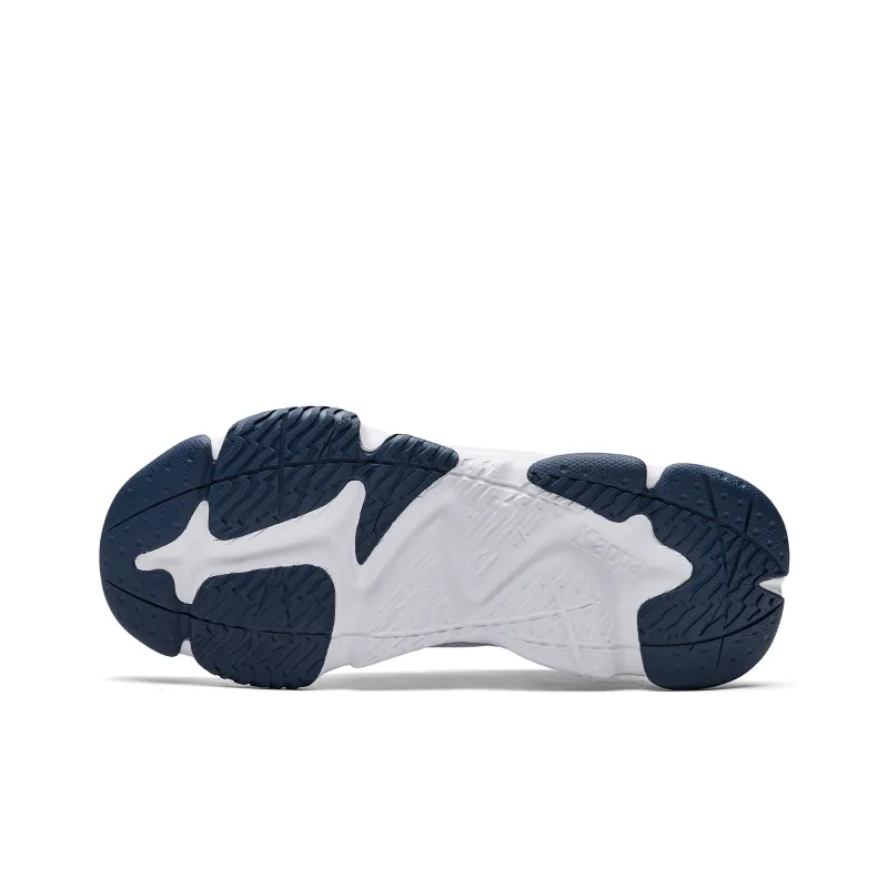 Kappa Abrasion Resistant Breathable Slip Resistant Low Top Running Shoes Unisex White Blue-5