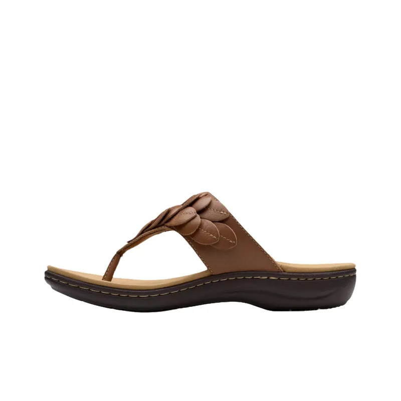 Clarks Abrasion Resistant Flip Flops Women's Brown-1