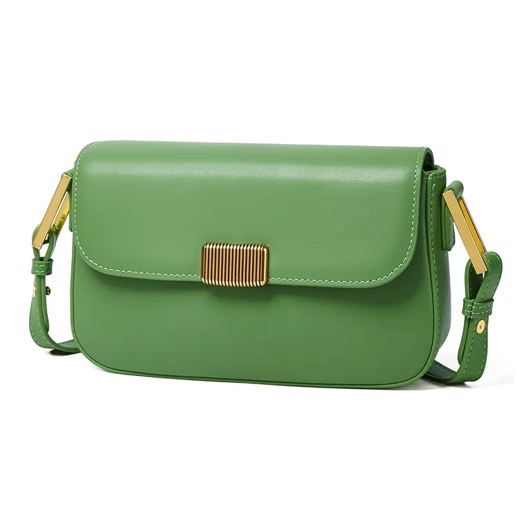 AOKANG Cow Leather Shoulder Bag Small Size Women's Elegant White/Classic Black/Pumpkin/Tale Green/Energetic Pink-12
