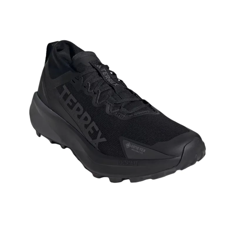 Adidas Terrex Agravic Abrasion Resistant Waterproof And Breathable Low Top Trail Running Shoes Men's Black-2