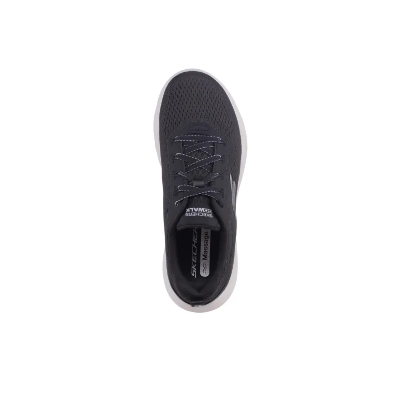 Skechers Go Walk Massage Fit Abrasion Resistant Low Top Casual Shoes Women's Black-3