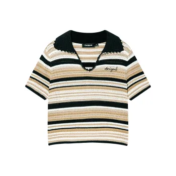 Desigual Knitwear Women's Brown Stripes