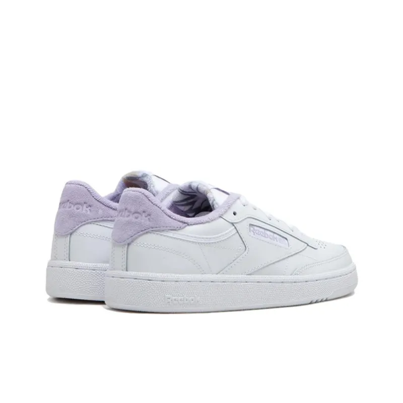 Reebok CLUB C 85 Anti Slip Wear Resistant Low Top Skateboard Shoes Women's White-2