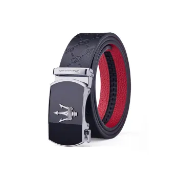 Maserati Cow Leather Belt/Belt Men's Black Width 3.5cm