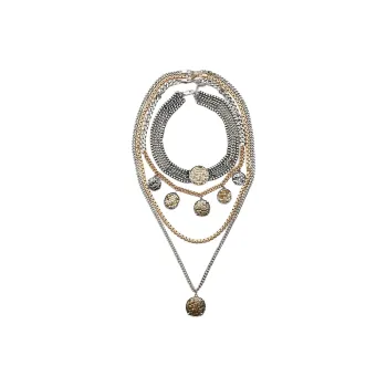ZARA Metal Necklaces Women's Yellow