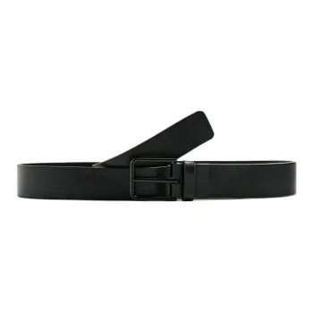 ZARA Leather Belts Men's Black Width 3CM