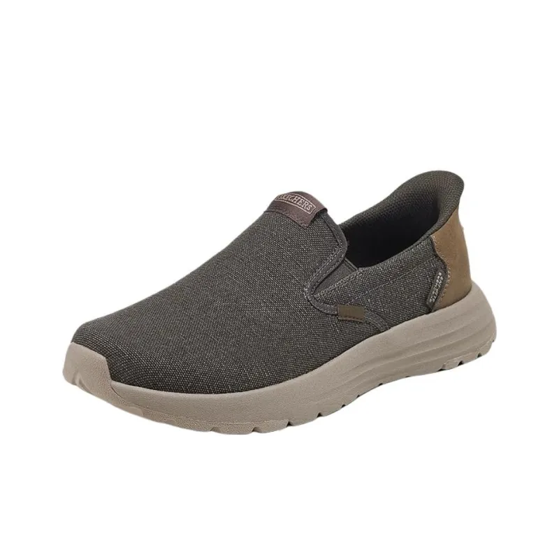 Skechers Slip ins Abrasion Resistant Low Top Casual Shoes Men's Brown-1
