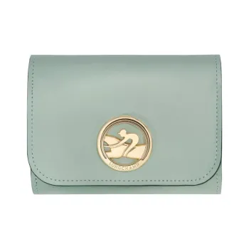 LONGCHAMP Calfskin Wallet Women's Green