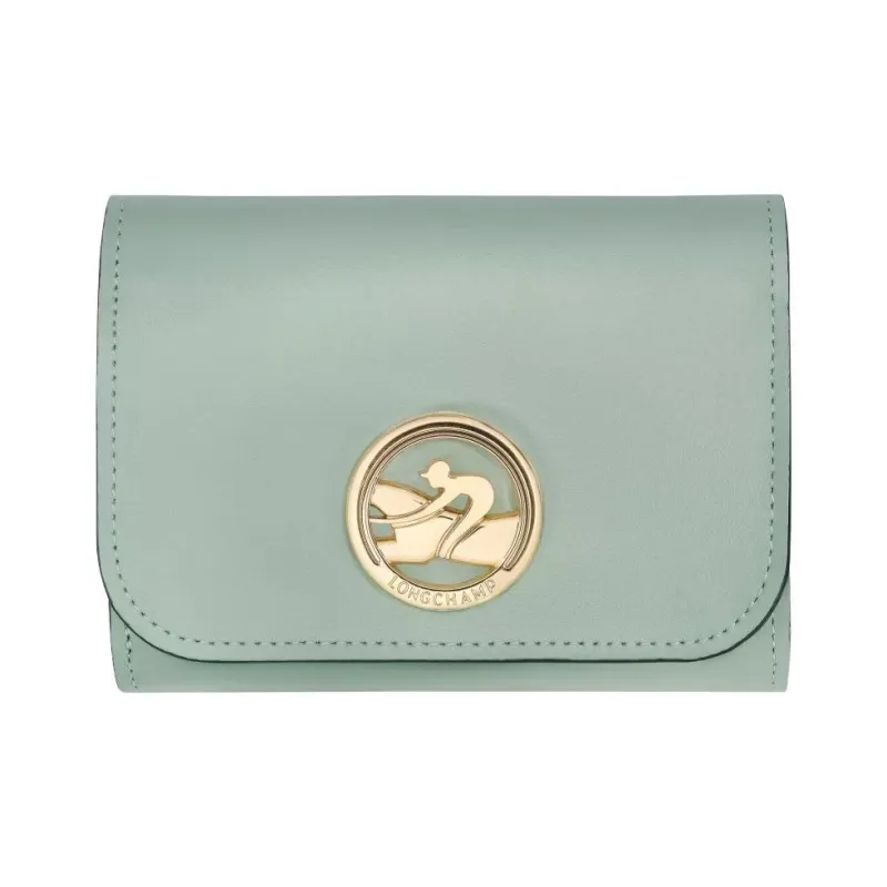 LONGCHAMP Calfskin Wallet Women's Green-0