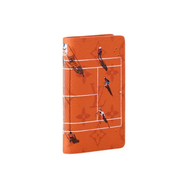 LOUIS VUITTON Werner Bronkhorst Collaboration Leather Card Holder Unisex Orange-1