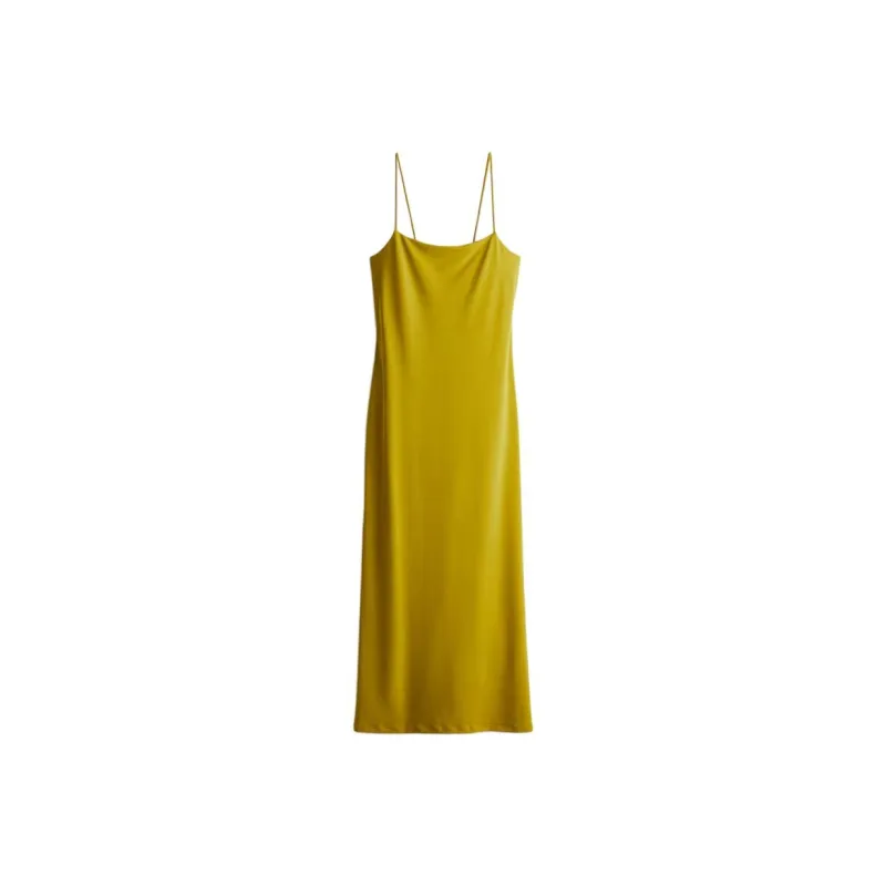 H&M Slip Dresses Women's Yellow Green-0