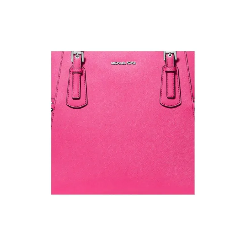MICHAEL KORS Voyager Leather Tote Bag, Shopping Bag, Handbag, Shoulder Bag Tubas Women's Dragon Fruit-2