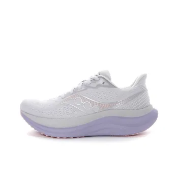 Saucony Anti Slip Wear Resistant Low Top Running Shoes Women's White Purple