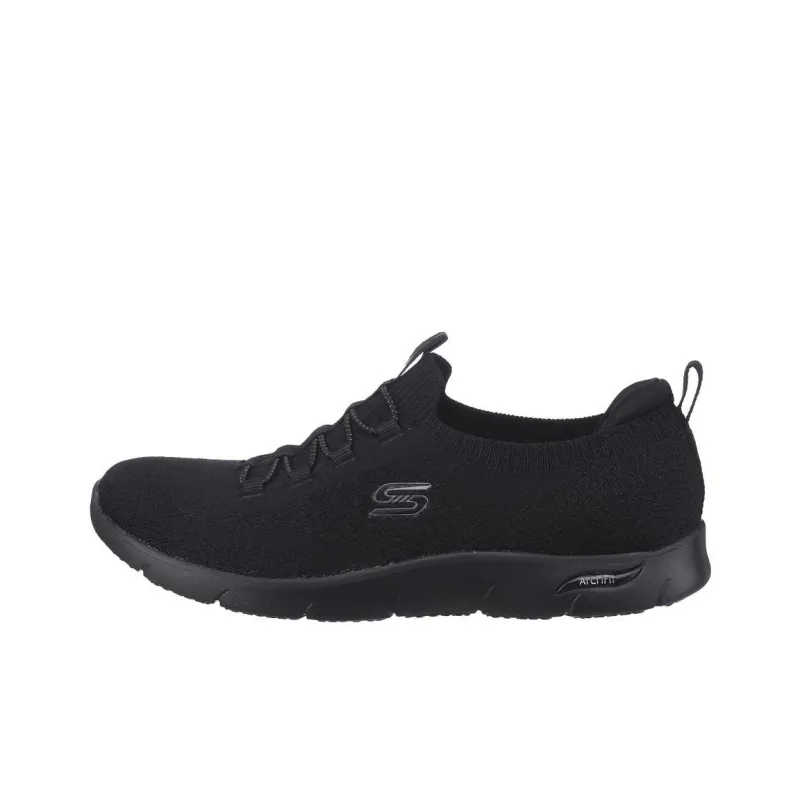 Skechers ArchFit Breathable Low Top Casual Shoes Women's Black-0