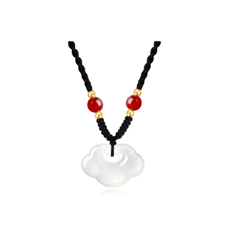 Fortune Gold Chalcedony Necklaces Unisex-3