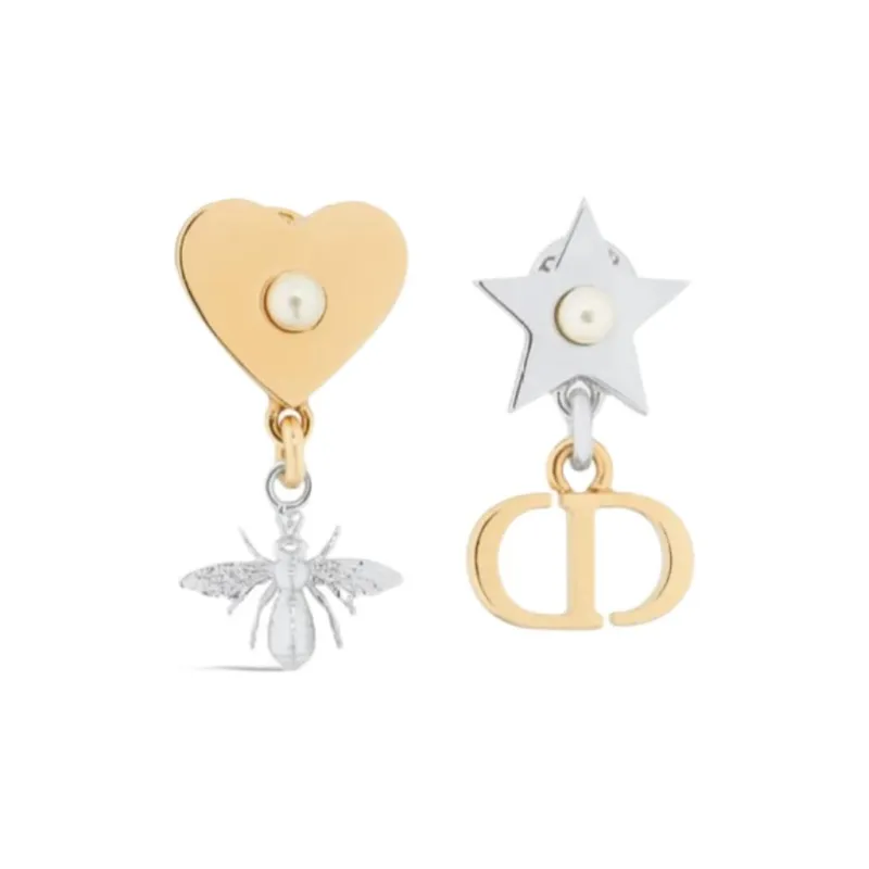 DIOR Resin Earrings Women's Gold-0