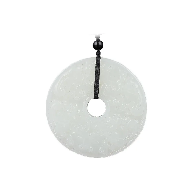 WANYUHUN Hetian Jade Pendants White Jade Unisex-0
