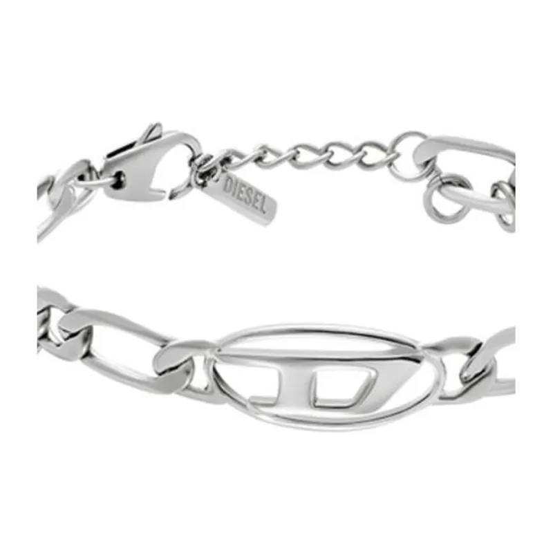 DIESEL Copper Alloy, Steel, Zirconia Bracelets Unisex Silver-2