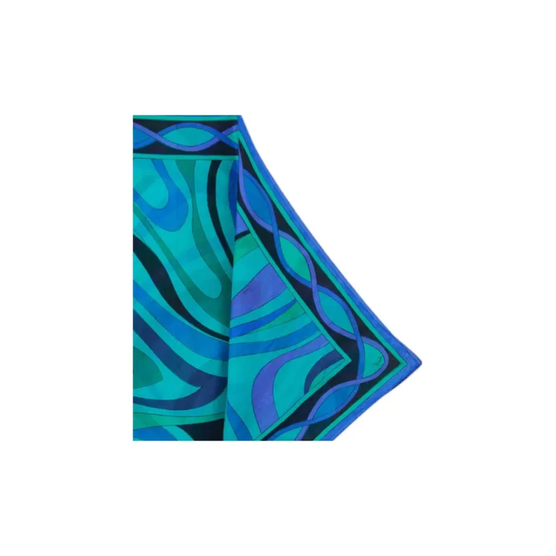 EMILIO PUCCI Silk, Cotton Silk Scarves Women's Blue-1