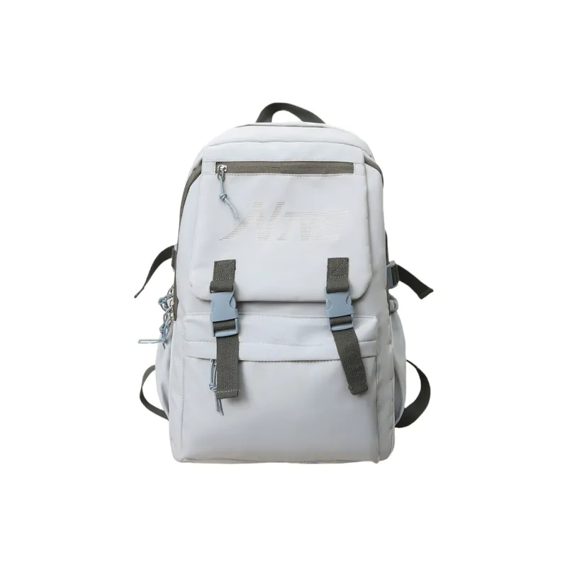 PULEWEI Nylon Backpack Regular Unisex White/Black/Burgundy/Light Blue-21