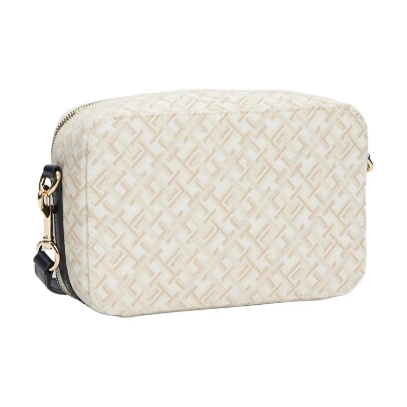 Tommy Hilfiger Polyester Camera Bag, Shoulder Bag Women's Beige & Black-1