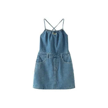 CHUU Slip Dresses Women's Medium Denim Blue