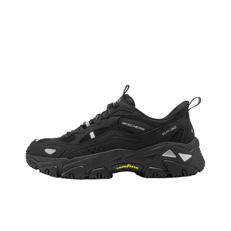 Skechers OUTDOOR MENS Wear resistant And Lightweight Low Top Chunky Sneakers Men's Black-0