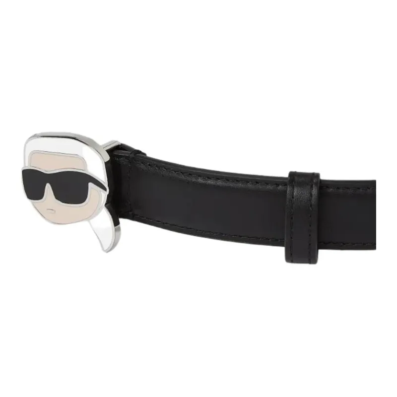 KARL LAGERFELD Leather Belts Women's Black -2
