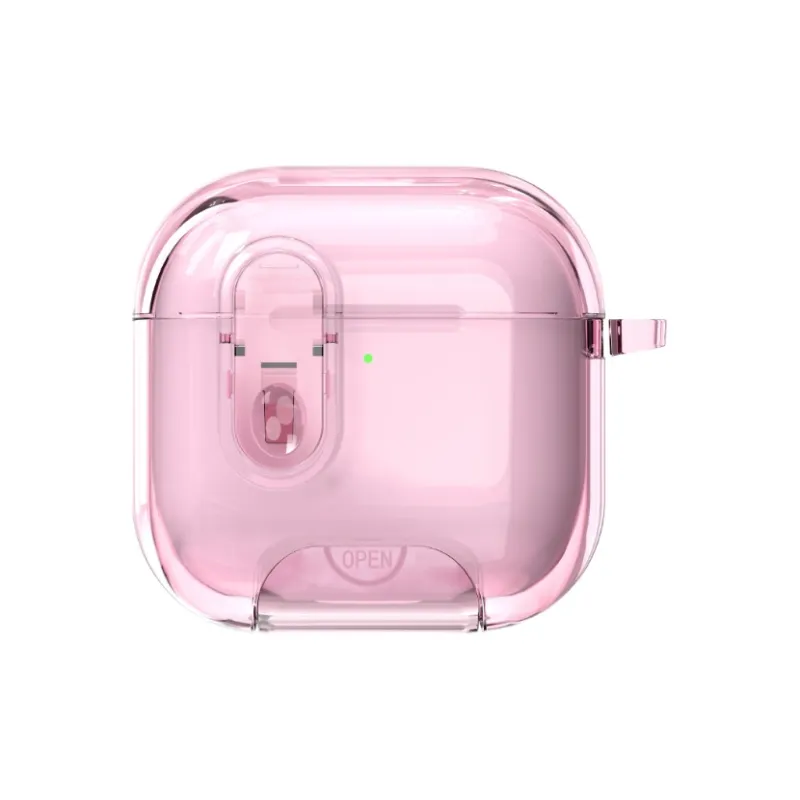 Yoobao Compatibility AirPods4 TPU Transparent Lock With Instant Stands Impact Resistant Headphone Set-12