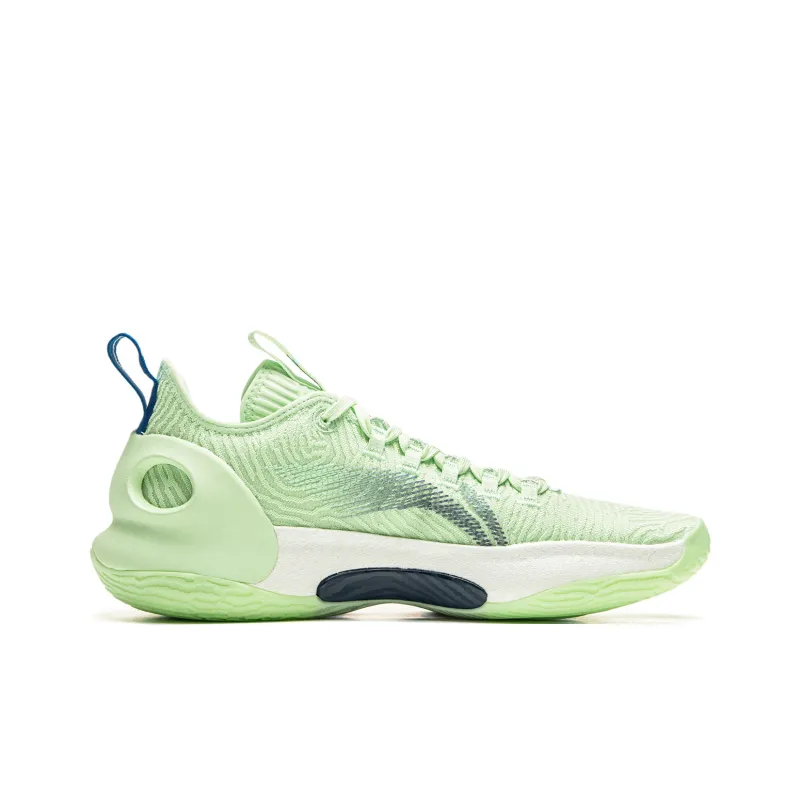 LiNing Anti Slip Wear Resistant Low Top Basketball Shoes Men's Green-1