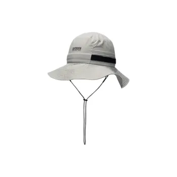 Anta Outdoor Collection Nylon Elastane Micro Wrinkle Fabric Bucket Hats Unisex Tone Gray