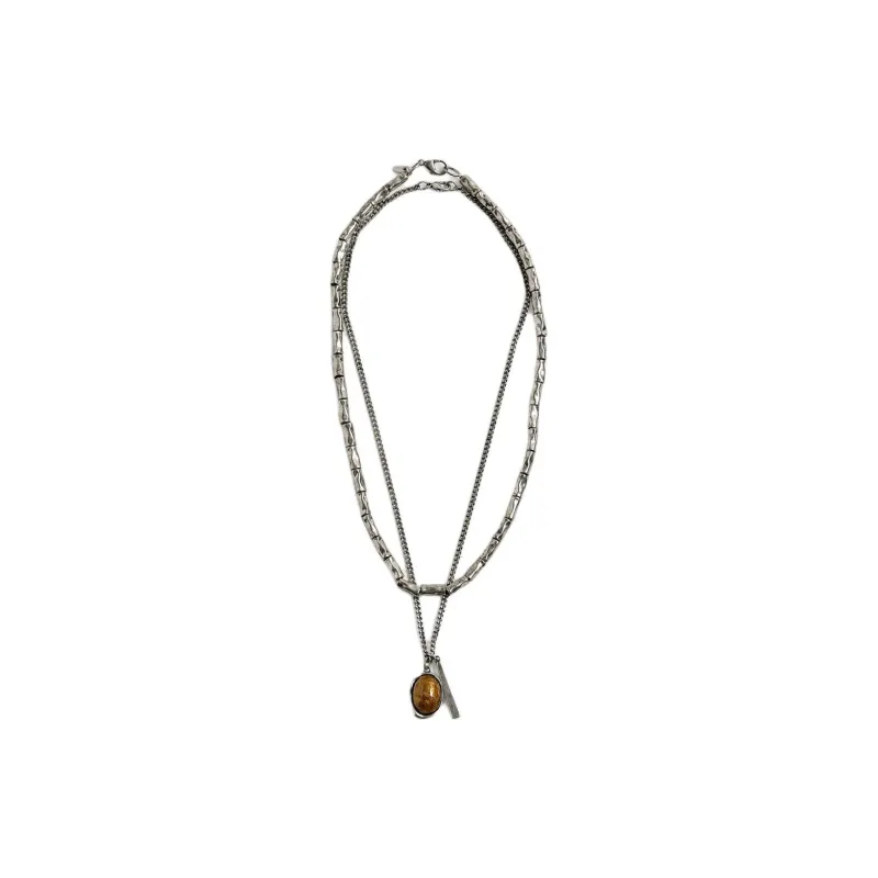 ZARA Metal Necklaces Men's Silver-1