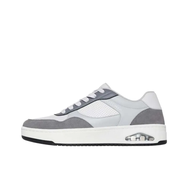 Skechers Uno Abrasion Resistant Low Top Skateboard Shoes Men's White Gray-0
