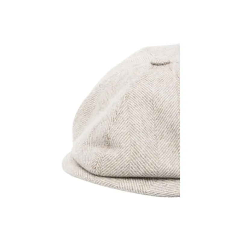 Tagliatore Virgin Wool Berets Men's White-2
