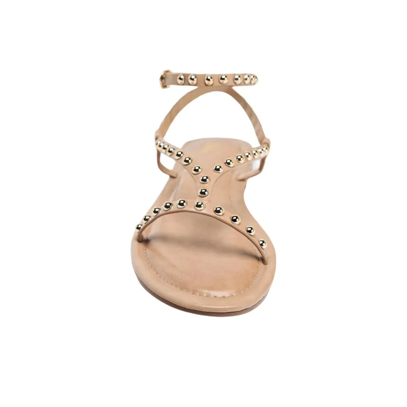 ZARA One Strap Sandals 1.5cm Women's Beige-2