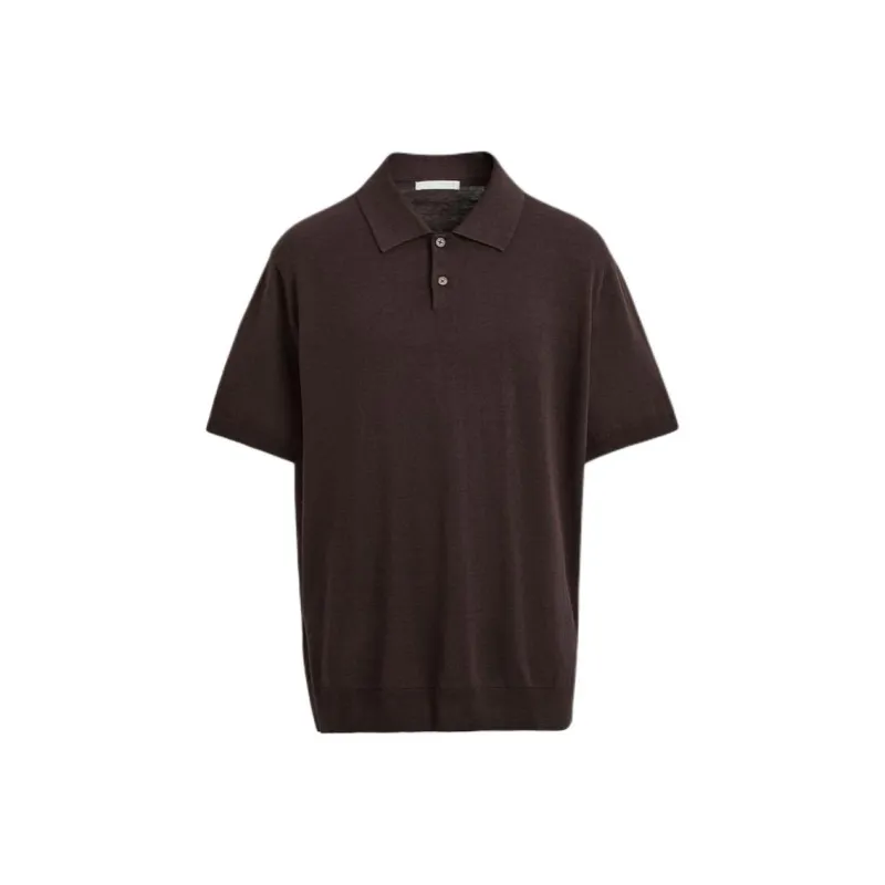 ZARA Polo Shirts Men Dark Brown-0