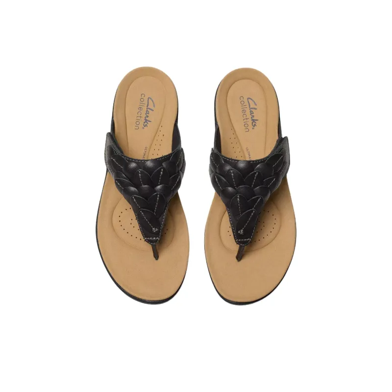 Clarks Abrasion Resistant Flip Flops Women's Black-3