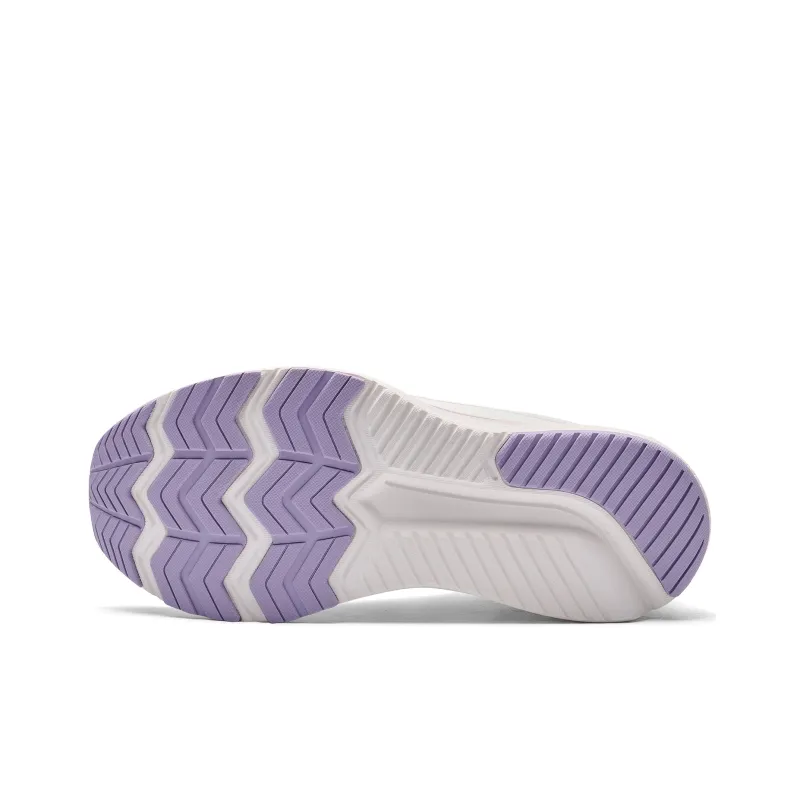 Kappa Cushioning Abrasion Resistant Breathable Low Top Running Shoes Women's White Purple-5