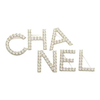 CHANEL Gold plated Rhinestones Brooches Women's Gold