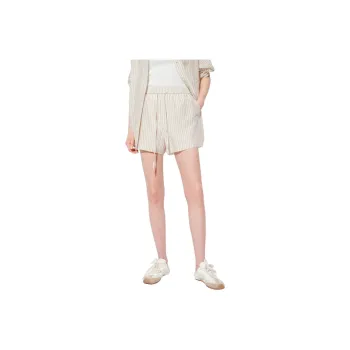 MO&CO Casual Shorts Women's Sand White Stripes