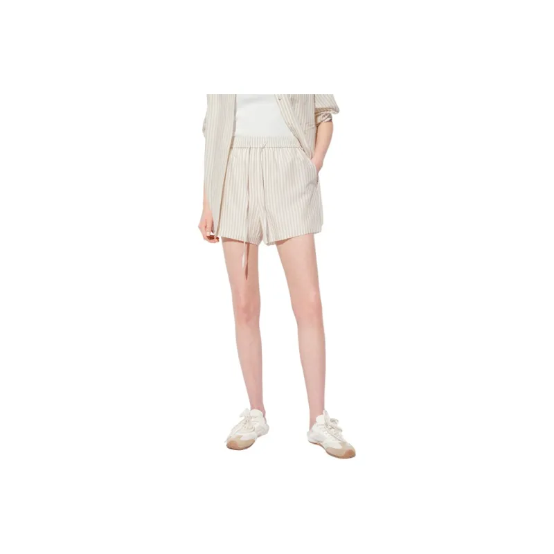 MO&CO Casual Shorts Women's Sand White Stripes-0