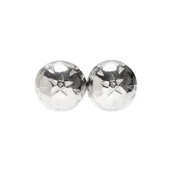 CELINE Silver Plated Stud Earrings Women's Silver