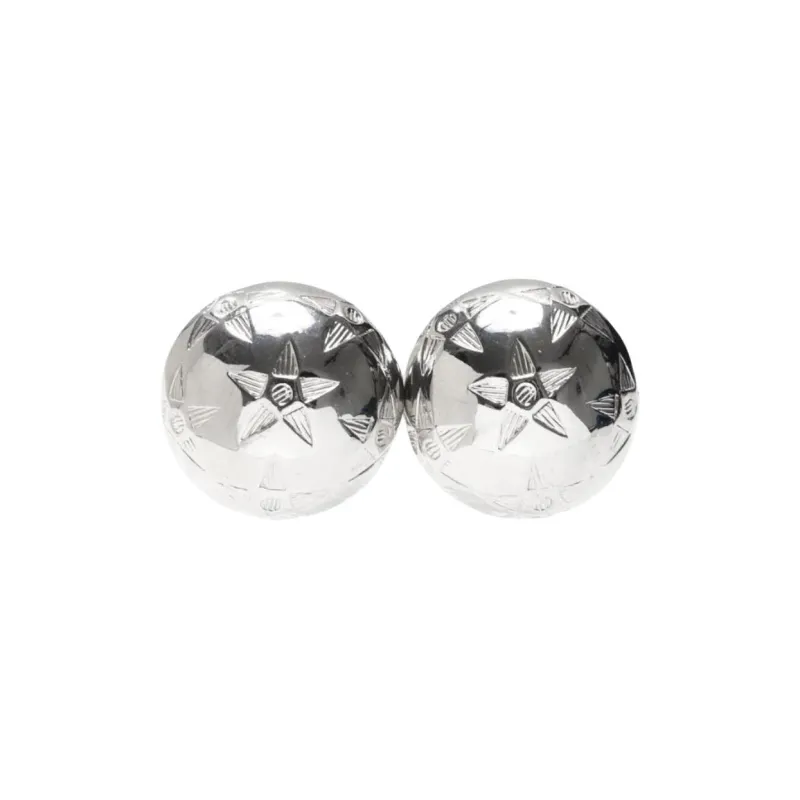 CELINE Silver Plated Stud Earrings Women's Silver-0