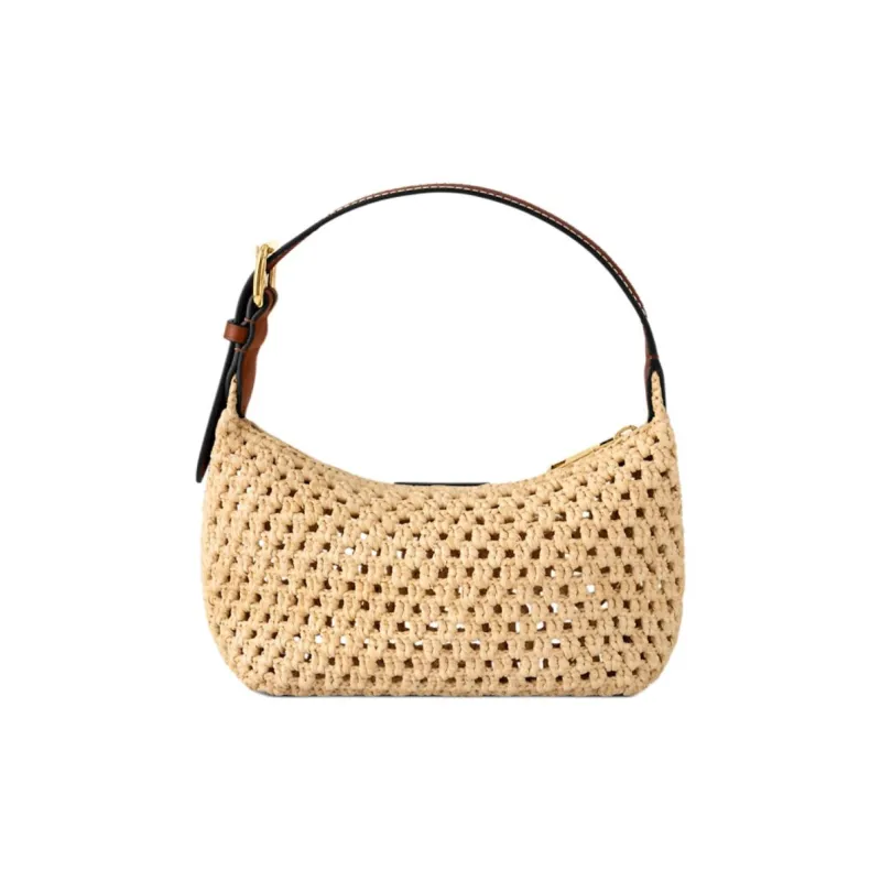 LOUIS VUITTON Hills Raffia Clutch Handbag Women's Apricot-2