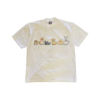YIWANSHIDUO T Shirts Unisex 3A Twin Yarn 100% Cotton 260g White
