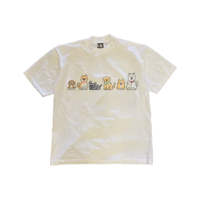 YIWANSHIDUO T Shirts Unisex 3A Twin Yarn 100% Cotton 260g White-0